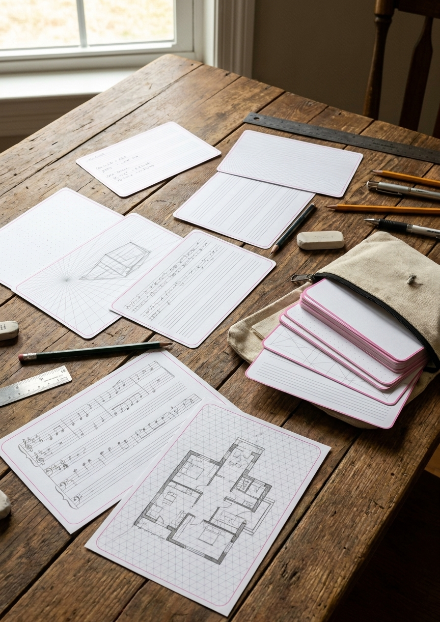 Selección de tarjetas Papel de Ideas con distintas superficies